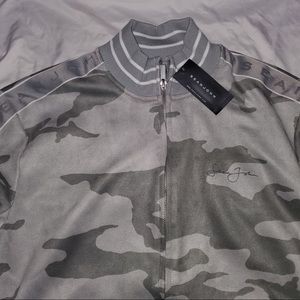 Sean John Logo Taping Neoprene Men's Track Jacket